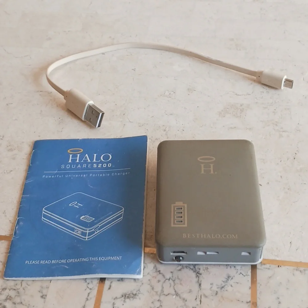 Cell Phone Portable Power bank W/cables,a flashlight & booklet
